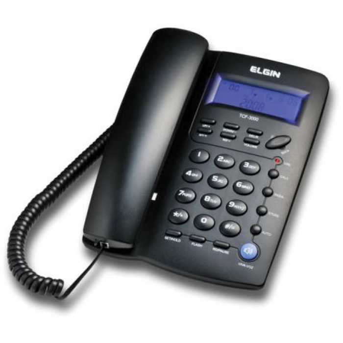 Telefone Elgin com Fio TCF 3000 - Preto